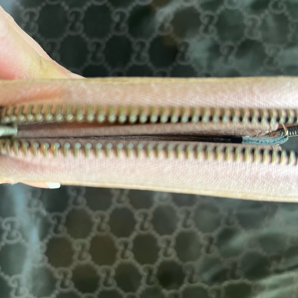 Authentic Gucci GG Butterfly Farfalla Zip Around Leather Long Wallet - Picture 8 of 13